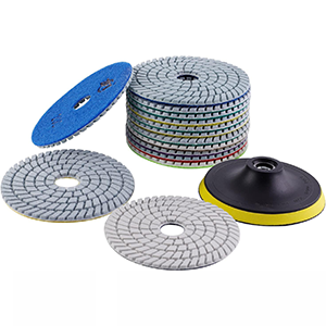 Diamond polishing pads for granite